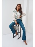 Pantaloni dama evazati din denim 96630 - Magazin online - Boutique